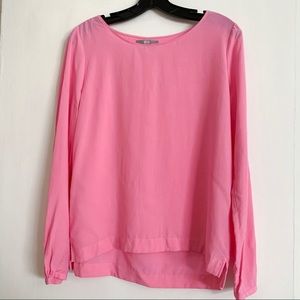 Uniqlo Pink Long Sleeve Blouse